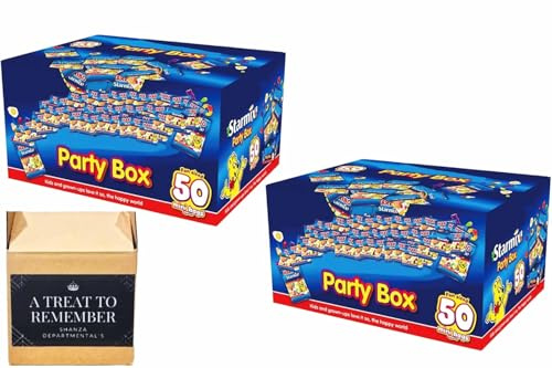 Starmix Party Box – 50 Mini Bags (16g Each, 800g Total) | Fruit, Cola & Foam Gummies | Perfect Sweets for Parties, Sharing & Halloween Treats (2 Boxes)