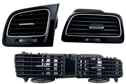 Bocchetta Aria Condizionata Auto Per VW Per Golf 7 .5 MK7 2013-2019 Cruscotto Anteriore Auto Aria Condizionata Centralizzata Uscita(A set 3pcs)