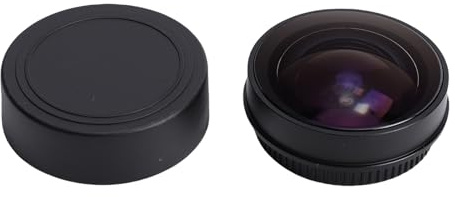 Sxhlseller Lente Ojo de de 37 Mm, Convertidor Gran Angular 0,2X con Vidrio óptico Multicapa, Carcasa de Aleación de Aluminio para Fotografía - Vista Panorámica de 180 Grados