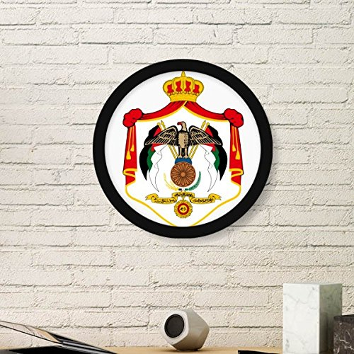 DIYthinker Jordan Asien National Emblem Runde Bilderrahmen Kunstdrucke von Paintings Startseite Wandtattoo Geschenk Medium Schwarz
