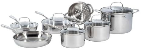 Lagostina 2100103838 Cookware Batterie de cuisine en acier inoxydable Argenté