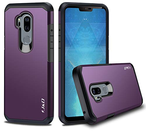 J&D Kompatibel für LG G7 Hülle, LG G7 ThinQ Hülle, [ArmorBox] [Doppelschicht] [Heavy-Duty-Schutz] Hybrid Stoßfest Schutzhülle für LG G7, LG G7 ThinQ - Violett