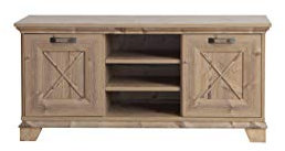 FORTE Nepal TV-Unterschrank mit 2 Türen, Holzwerkstoff, Bramberg Fichte, 145 x 68,4 x 45 cm