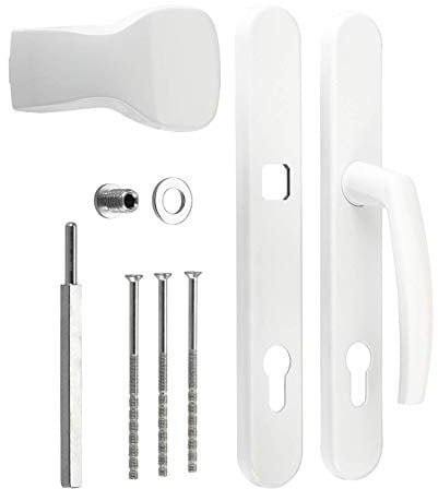 Drückergarnitur Griff/Knauf 247 x 36 mm weiß Schmalrahmengarnitur Türdrückergarnitur Türklinke Türknauf Knauf Fensteroliven von SO-TECH®