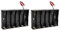 HALJIA, 2 contenitori per batterie da 9 V AA, 6 x 1,5 V, in plastica, con cavi