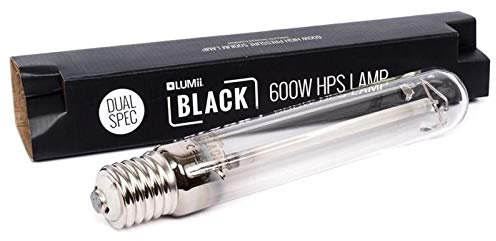 LUMII Black Dual Spectrum 600w HPS Lighting Bulb Grow Tent
