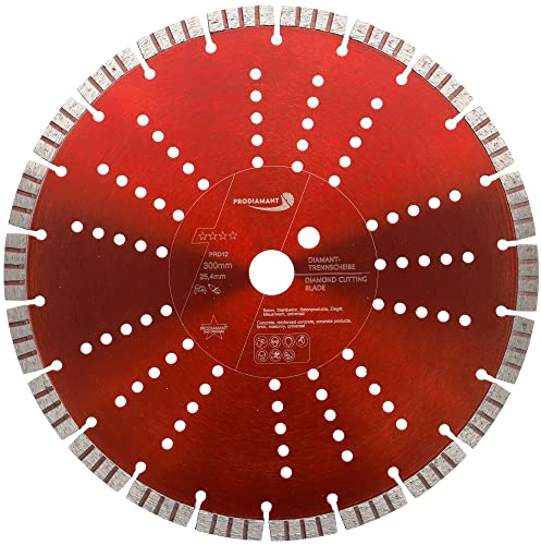 PRODIAMANT Premium Disque à Tronçonner Diamanté Béton 300 mm x 25,4 mm - Hauteur de Segment 12mm