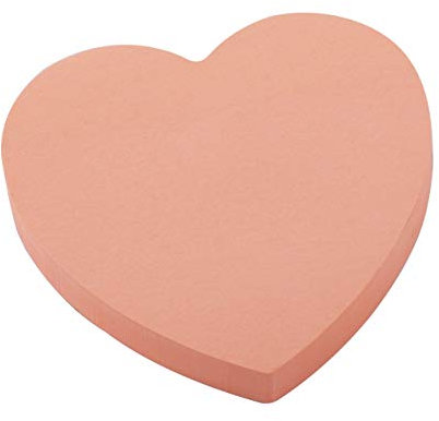 D.RECT 110507 Notizzettel klebend Sticky Notes selbstklebend Haftnotizen 75x75mm 100 Blatt Herz