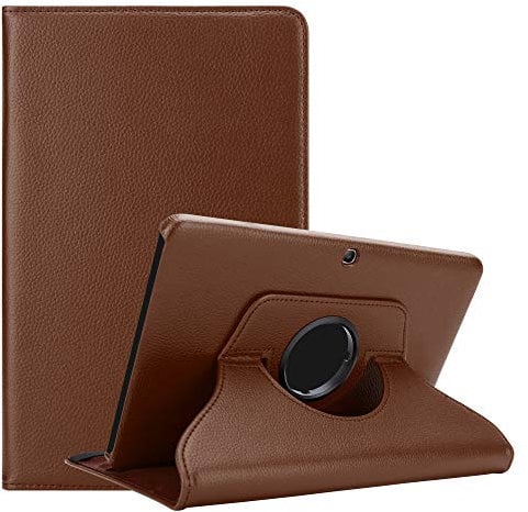 Cadorabo Funda Tableta para Samsung Galaxy Tab 4 (10.1 Zoll) SM-T530 / T535 in Moreno Hongo – Cubierta Proteccíon en Estilo Libro SIN Auto Wake Up con Función de Suporte e Cierre Cinta Elástica