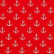 11,99€/m Anker 100% Baumwolle Baumwollstoff Kinder Meterware Handwerken Nähen Stoff (Anker Rot Weiß, 150x160cm (11,99€/m))