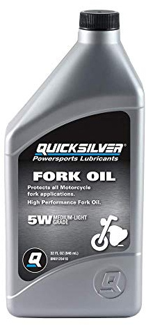 Quicksilver 5W Motorcycle Fork Oil, 1 Quart