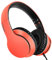 LORELEI X6 Over-Ear Headphones with Microphone, Lightweight Foldable & Portable Stereo Bass Headphones with 1.45M No-Tangle,Wired Headphones for Smartphone Tablet MP3 / 4 (Vitality Orange)