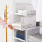 Tuevob Wardrobe Storage Boxes,4-Pack Plastic Wardrobe Closet Drawer Organiser Stackable Detachable Shelf Baskets Container Crate Cube Organizer, Home Bedroom Pull Out Drawer Dividers for Clothes,Toy