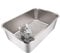 Yangbaga - Bandeja de Arena para Gatos XL-50 x 35 x 20 cm, Bandeja de Acero Inoxidable antiolor para Gatos, Gran Bandeja de Arena de Acero Inoxidable