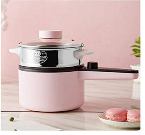 Lihuzmd Egg Boiler, Multifunction Electric Steamer Hot Pot 1.2L Electric Noodle Cooker Boiling Pot Frying Pan Mini Steam Pot Automatic Power-Off,Pink