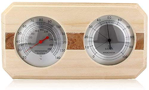 YYSDH Sala Sauna in Legno 2-in-1 Hygrothermograph Thermometer Igrometro Attrezzature per la Sauna Accessorio,A
