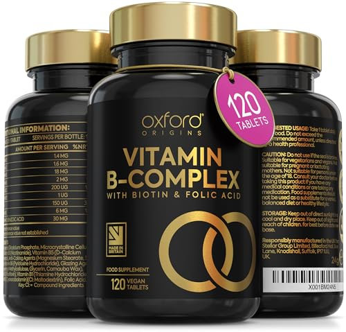 Ultra Vitamin B Complex High Strength | 120 Vegan Tablets, 4 Month Supply | All B Vitamins - Vitamin B12, Folic Acid (B9), Biotin (B7), B6, B5, B3, B2, B1 | VIT B Complex Supplement | Made in The UK