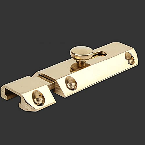 2 PCS Polished Brass Door Bolt Lock Sliding Bolt Latch Durable Heavy Duty Safety Bathrooms Door Lock for Securing Internal Doors