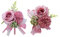 Rikyo 2 Stück Blume Handgelenk Corsage Boutonniere Set,8 cm künstliche Rose und Nelke Handgelenk Corsage Seide Blume für Hochzeit Blumen Accessoires Abschlussball Anzug Dekor (Violett)