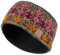 Pachamama Women Wool Ear Warmer Headband Fleece Lined Handknitted Stars Grey Multicoloured One-Size Handmade Fair Trade