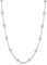 LeCalla Links 925 Sterling Silber Schmuck, italienisches Design, runde Zirkonia-CZ-Station-Halskette, Kabelkette, Statement-Halskette für Teenager, 40,6 cm