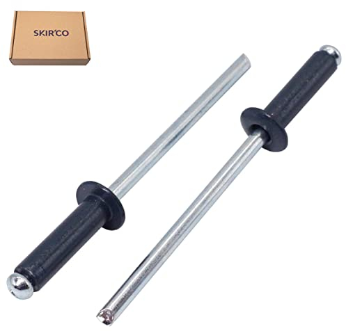 SKIR'CO (500 Stück) Lackierte Blindnieten 4,0 x 14 mm, Kuppelkopf, DIN 7337, Aluminiumniete, Popniete (500, Anthrazitgrau RAL 7016)