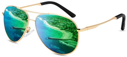 ANYLUV Sonnenbrille Herren Polarisiert, Pilotenbrille Sonnenbrille Damen Metallrahmen Klassische Retro Schutz Sunglasses