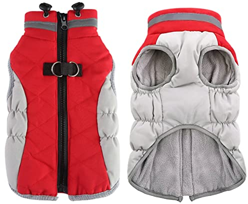 Dolahovy Winter Hundejacke Warme Hundemäntel Winddichte Hunde Kleidung Weiche Fleece gefütterte Welpenweste Reflektierende Hundejacken für kleine mittlere Hunde Chihuahua Outdoor