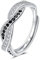 FUNTE 925 Sterling Silber Ringe - Verstellbarer Ewigkeitsring Hochzeit Versprechen Ring - Daumenringe für Frauen Mädchen - Blau/Grün/Rot/Schwarz Zirkonia Ring - Mit Schmuckschatulle, Silber, Zirkonia