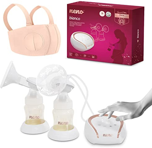 Neno® Bianco Double Electric Breast Pump with Neno® Libero Corset - Double Breast Pump 3 Modes