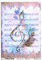 Josys Bastelmärchen Reispapier A4 Strohseide Decoupage Noten Notenschlüssel Vintage Musik RE1145