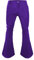 Pantaloni da uomo con fondo a campana anni '70, pantaloni svasati da discoteca, adatti per abiti anni '60 e '70, jeans vintage da uomo con fondo a campana, Viola, 32 W