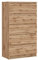 3E 3xE living.com Komodenschrank mit 5 Schubladen, Farbe: Wotan Eiche, A: 70 x 125 x 39 cm