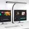 Qooltek Schreibtischlampe LED Dimmbar, 3 Farbmodi und 10 Helligkeitsstufen, Klemmbar Augenschutz Tageslichtlampe, für Homeoffice USB Lampe, Schwanenhals Büro Tischlampe, schwarze