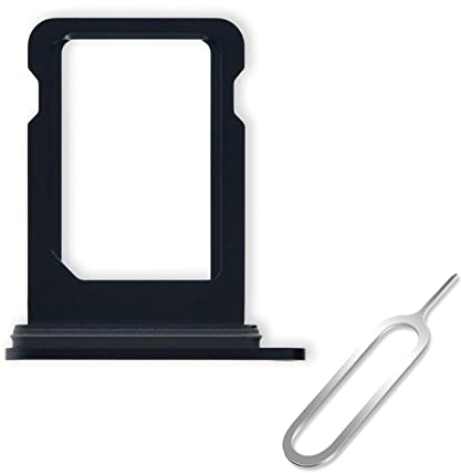 Cemobile SIM-Kartenfach Slot Halter Ersatz für iPhone 13 Mini 5,4 Zoll (Einzel-SIM-Version) mit wasserdichtem Gummidichtungsring + SIM-Kartenfach offener Auswurfstift (Mitternacht)