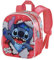Disney Stitch-Mochila 3D Pequeña, 26 x 31 cm, Capacidad 8.5 L, Rosa Thing