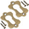 AERZETIX - C73733 - Paire de 2 rosettes plaques 60x38x2 mm pour cylindre profilé - cache trou de clé - en métal - couleur laiton vieilli - porte rosace ferrure protection sécutité