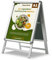 Newzealkids Kundenstopper A1 beidseitig Plakatständer, Double Sided Display A-Board Poster Stand Sign Holder for Advertising, Silber