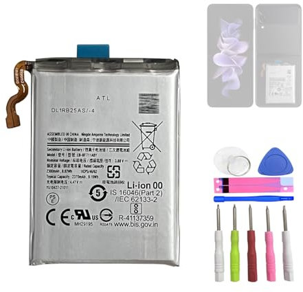 HIGHAKKU Batteria di ricambio EB-BF711ABY compatibile con Galaxy Z Flip3 Flip 3 5G SM-F711 con strumenti