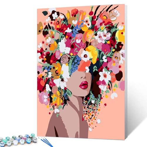 DecorDwell Peinture Par Numéros 40 * 50cm Tableau Par Numéro Peinture Acrylique, Figured'art Peinture Par Numéro Adulte, Peinture À L'huile Peinte À La Main, Avec Peintures Et Pinceaux (Sans Cadre)
