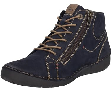 Josef Seibel Damen Schnürstiefeletten Fergey 67,Weite G (Normal),Wechselfußbett,reißverschluss,Stiefel,Bootee,Booties,Ocean,45 EU