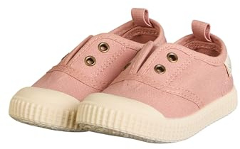 Sterntaler Sneaker Uni – Leichter Kinderschuh Slip-on aus Baumwolle mit Gummizug, Sterntaler Logo und Rutschfester Sohle