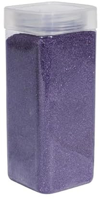 1Buy UK 800g tub of Coloured Natural Decorative Sand Craft Pebbles Table Decoration Pot Vase Fillers Garden Weddings Rocks Aquarium Art Ceremony Florist Candle (Purple)