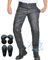 SHUOJIA Motorradhose Herren mit Protektoren, wasserdicht beschichtet Motorrad Hosen Herren, Cargo Motorradbekleidung für Alle Jahreszeiten Einstellbar mehreren Taschen (Black-A,3XL)