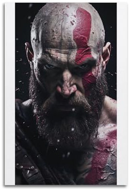 nshdahns Poster God of War, Vintage-Kunst, Raumdekoration, ästhetisches Schlafzimmer-Poster für Schlafzimmer, 30 x 45 cm, ungerahmter Stil