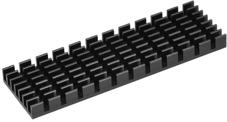 sourcing map M.2 2280 nvme SSD Heatsink Cooler with Thermal Pad Alloy Aluminum Cooling Sink for PC, 70x22x6mm, Black