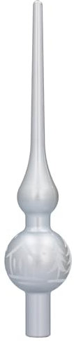 Christbaumspitze, kleine Spitze für Weihnachtsbaum, Weihnachtsspitzenschmuck 20 cm (Silberne)