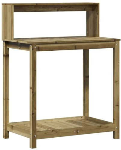 Genérico Wenjingqi-832411 Pflanztisch mit Regalen aus imprägniertem Holz, 82,5 x 50 x 109,5 cm