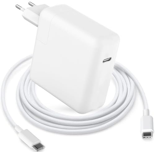 Cargador Rápido USB C 96W, Cargador Mac Book Pro, Conector de Alimentación Tipo C para MacBook Pro 16/15/14/13 Pulgadas, iPad Pro12.9/11 y Todos Los Dispositivos USB C, con Cable C - C de 2M