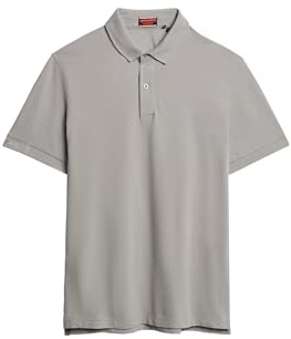 Superdry Herren City Polohemd aus Pikee Taubengrau XXXL